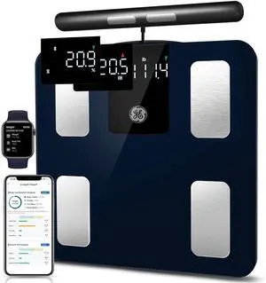 Smart Scale for Body Weight: 8-Electrode Digital Bathroom Scale for Weight Fat BMI Muscle Mass Full Body Composition Analyzer 27 Measurements Bluetooth Highly Accurate Weighing Machine, 400 lbs
