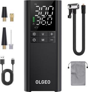 Tire Inflator Portable Air Compressor, 170PSI Cordless Air Pump, 4X Faster Air Compressor with Pressure Detection, One Click Smart Tire Pump for Car, Motorcycle, Bicycle and Ball