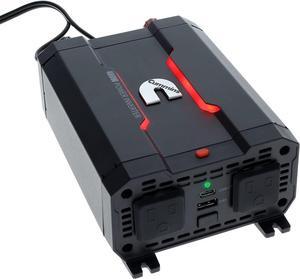 CMN400 400 Watt Car Inverter DC 12 Volts to 110 Volts AC Converter (Full Kit Included) 2 AC Ports Plus 2.4A USB & Fast-Charge 3.0A USB-C