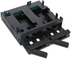 2 Bay 2.5 SAS/SATA HDD/SSD Mobile Rack Enclosure + Ultra Slim/Slim CD DVD-ROM Optical Drive Slot for 5.25 Bay | ExpressCage MB732SPO-B