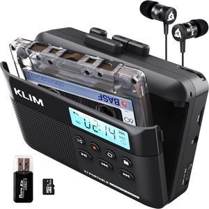 K7 Cassette Tape Player + Cassette to MP3 Converter + Portable Cassette Player + Walkman Cassette Player + Built-in Microphone & Speaker + Rechargeable Battery + Earphones + 16GB SD Card