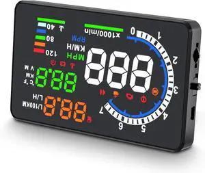 Heads Up Display for Cars, Digital Speedometer for Car A8 with OBD Function, 5.5 Inch Large Screen,Speedometer for Car for All Vehicles