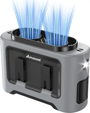 14500mAh Portable Waist Fan, Strong Wind Power for Full Body Cooling Shirt Fan, 5 Speed Wearable Belt Clip on Fans, Battery Operated Personal Neck Fans for Outdoor Work Camping Travel