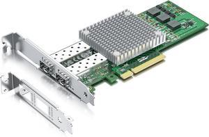 10Gb SFP+ PCI-E Network Card NIC, with Broadcom BCM57810S Chip, Dual SFP+ Port Card, PCI Express X8, Ethernet LAN Adapter Support Windows/Windows Server/Linux/VMware Esxi