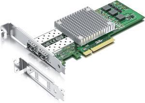 10Gb PCI-E NIC Network Card, with Broadcom BCM57810S Chipset, Dual SFP+ Port, PCI Express Ethernet LAN Adapter Support Windows Server/Windows/Linux/VMware