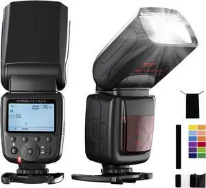 LCD Camera Flash Speedlite for Canon Nikon Sony Panasonic Olympus Fujifilm Pentax Sigma Minolta Leica and Other SLR Digital Cameras and Digital Cameras with Single Contact Hot Shoe