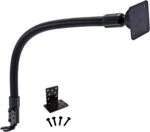 Mounts Car or Truck Seat Rail or Floor Mount for Satellite Radios | 4-Hole AMPS Head | Flexible 22" Gooseneck Arm | For GPS, Satellite Radios, and 4 Hole AMPS pattern | GN088-SBH-AMPS-L22
