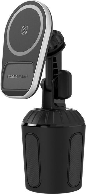 MPQ5CUP2 MagicMount Pro Charge5 15W Magnetic Wireless Phone Charger for Car, Cup Holder Phone Mount with Fast Charging for MagSafe iPhone 16 15 14 13 12 Series and Qi-Enabled Android Phones