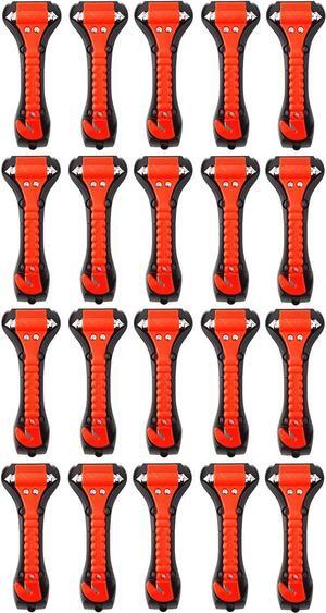 20 PCS Car Safety Hammer Emergency Escape Tool Auto Car Window Glass Hammer Breaker and Seat Belt Cutter Escape 2-in-1 for Family Rescue & Auto Emergency Escape Tools