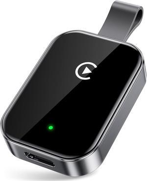 High Tech Wireless CarPlay Adapter for -Super Mini Edition | Easy to Upgrade Wired Car Play to Wireless | No Delay Dongle for iPhone iOS 10+ & Cars with Built-in CarPlay(Licorice Espresso)