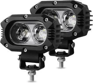 4 Inch LED Pods Light 80W 8000LM 6500K SpotBeam Off Road Xenon Driving Light IP67 Waterproof for Truck ATV Golf Cart Boat UTV 4X4, Pack of 2