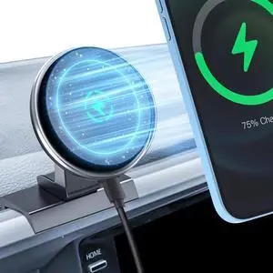 Wirless Charger Magnetic Phone Holder for Toyota Tacoma 2016-2023, 3rd Gen Tacoma Dashboard Clip Cell Phone Cradles Adjustable 20x Strong Magnet Phone Stand Phone Mount
