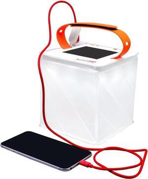 2-in-1 Solar Camping Lantern and Phone Charger - Rechargeable LED Lamp for Camping, Hiking & Travel - Waterproof Emergency Light for Power Outages, Hurricane, Survival Kits