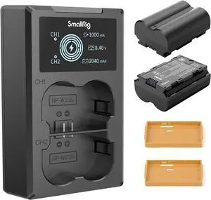 Replacement Camera Battery Charger Set for Fujifilm NP-W235, Double Slot Battery Charger for Fujifilm X-T5, X-T4, VG-XT4, X-S20, GFX50S II, GFX100S, X-H2, X-H2S