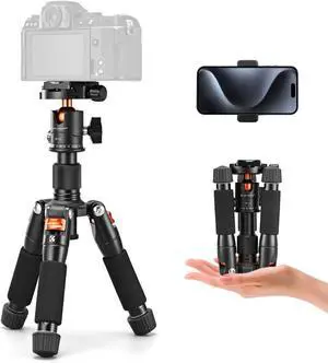F Concept Mini Desktop Tripod, 20.5''/ 52cm Compact Desk Tripod with 360 Degree Ball Head, 1/4 inch Quick Release Plate for Camera Video Camcorder, Load up to 13.22 lbs/6 KG