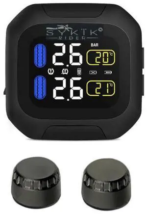 SRTP300 Wireless tire Pressure Monitoring System for Motorcycles with 1.5 Monitor. Check Your tire Pressure While Riding