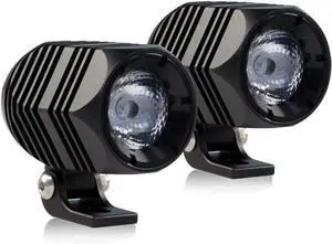 Motorcycle Fog Light 2inch Cool White LED Pod Lights IP68 Waterproof Spot Auxiliary Driving Lamp 2PCS for 4x4 Off road Truck Marine and Heavy Duty