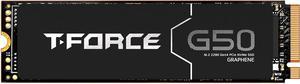 T-Force G50 1TB SLC Caching 3D TLC NAND NVMe InnoGrit PCIe Gen4x4 M.2 2280 Gaming SSD with Ultra-Thin Graphene Heat Spreader Works with PS5 Read/Write 5000/4800 MB/s TM8FFE001T0C129