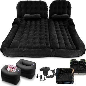 3 in 1 SUV Air Matterss | Car Mattress with Electric Air Pump-2 Support Fillers & 2 Pillows Fits SUV|MPV|Minivan for Road Trip Camping Black