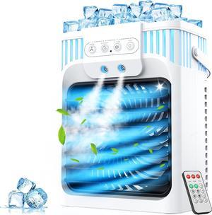 Portable Air Conditioners, 3 Speeds, 3 Mist Settings, 40oz XL Water Tank, 2~8h Timer & 7-color Ambient Lights,Air Conditioner Portable, Personal Small Mini Air Conditioner Air Cooler for Room Bedroom