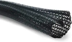 SpeedWare Braided Split-Sleeve Wire Loom for High-Temperature Automotive Harness and Home Cable Management 25 feet (1")