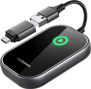 Wireless Carplay Adapter, Converts Wired to Wireless Carplay Dongle for Wireless Control Plug & Play Carplay Fit for Cars from 2017 & for  iPhone iOS 10+ Black