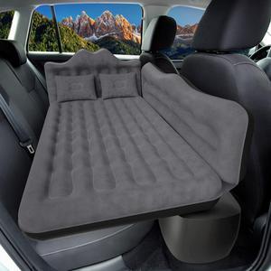 Car Air Mattress, Inflatable SUV Truck Air Mattress Back Seat Camping Bed Thickened Car Sleeping Pad for Travel, Car Bed SUV Mattress with Car Air Pump 2 Pillows