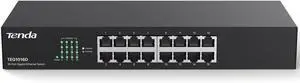 TEG1016D, Unmanaged 16 Port Gigabit Switch, Rackmount Ethernet Switch, Plug & Play, Fanless & Metal Design Network Switch, Limited Lifetime Protection