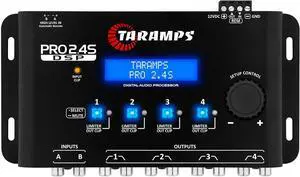 2.4S DSP Crossover full Digital Signal Processor and Equalizer with sequencer 15-band Graphic Equalization 12 preset EQ 2-Channel in and 4-Channel Out