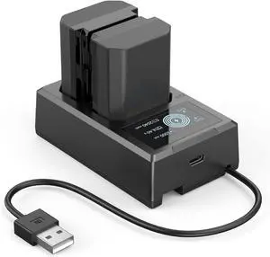 Replacement Camera Battery Charger Set for NP-FZ100 A7 IV, A7R V, A7S III, Double Slot Battery Charger for Sony A7R IV, A7R III, A7 III, A7C, FX3, FX30, A6600, A6700, ZV-E1, A1, A9