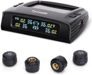 RV Tire Pressure Monitoring System, Tire Pressure Monitor System with Solar Charge, Trailer TPMS with 4 Sensors & 5 Alarm Modes, M7-3 TPMS - 2024 Updated w/Color LCD Display, 0-87PSI for RV