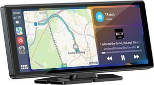 9.26-inch Wireless CarPlay Screen for Car Compatable with  CarPlay& Android Auto,Portable Car Stereo with GPS Navigation,Bluetooth,Mirror Link,Drive Play,Touch Screen for All Vehicles