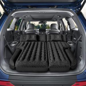 Inflatable SUV Air Mattress Bed Car Mattress for SUV, Double-Sided Flocking Travel Camping Bed Car Air Mattress, Car Sleeping Mattress Bed for Universal SUV with Car Air Pump 2 Pillows