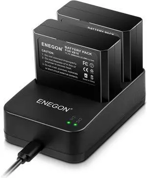 Li-ion Battery VB18 (2-Pack) & Dual USB Charger for Godox V850 V850II V860 V860C V860N V860II V860II-N V860II-C V860II-S V860II-F V860II-O and Neewer TT850 TT860 Speedlite Flash