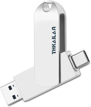 1TB USB 3.2 Gen 2 External SSD Flash Drive, 2-in-1 USB-A & USB-C, 500MB/s Read Speed, Portable SSD, Dual Ports Thumb Drive for Android, MacBook Pro, PC, Tablet, Laptop, and Smart TV