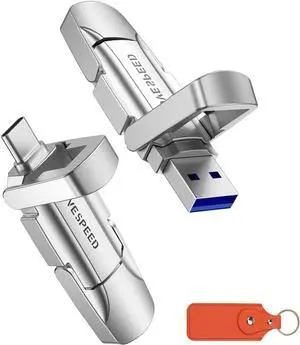 1TB Solid State Flash Drive 570MB/s High Speed Type C + USB 3.2 Drive Dual Port, Thumb Drive Compatible with iPhone 15, 16 Series/Android Phone/MacBook/Audio/Smart TV