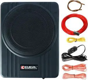 10 Inch 800W Car Under-Seat Sub Woofer Active Powered Amplifier Bass Enclosed,Under Seat Subwoofer and Amp Package