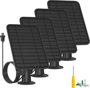 5W Solar Panel for Blink Camera Outdoor, Solar Panel Charger with Battery Compatible with New Blink Outdoor 4 (4th Gen) Camera, with 13.1ft Cable,IP65 Weatherproof, Includes Secure Wall Mount, 4 Pack