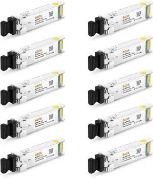 10Pack 10GBase-LR SFP+ Transceiver, 10G LC Single Mode Module for Cisco SFP-10G-LR, Meraki MA-SFP-10GB-LR, Ubiquiti UF-SM-10G, Mikrotik, D-Link, Supermicro, Netgear DDM, 1310nm, 10km