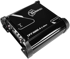 TPT-1000.4 Compact 4 Channel Car Audio Amplifier  4 x 260 Watts at 2 Ohms  High Power Stereo 12 Volts Full Range Class D Amp Bridgeable