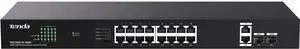 TEG1120P 16 Port 150W PoE Switch, Compatible with IEEE 802.3af/at Devices, Unmanaged Gigabit Switch with 16 Port PoE+@135W, 2 Uplink RJ45 Ports & 2 SFP Ports, Rack Mountable