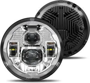 Upgraded 1000% Bright Anti-glare 7 Inch Led Headlights Round Compatible with Jeep Wrangler JK JKU TJ LJ toyota Austin buick MG Nissan Subaru volvo Honda etc DOT H6024 Hi/Low Sealed Beam