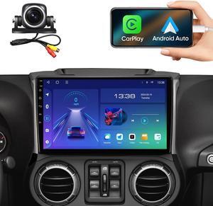Car Stereo for Jeep Wrangler Radio (JK) Dodge Ram1500 2500 3500 2009-2012 Dodge Grand Caravan Jeep Patriot Compass 10 Inch Car Radio Update with Wireless CarPlay Android Auto