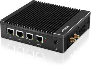 Fanless Firewall Mini PC 4 x  2.5GbE i225/i226 LAN Ports, Firewall Appliance Soft Router  N3700 Quad Core, Network Gateway Soft Router PC, Support AES NI/WiFi (4G 64G)