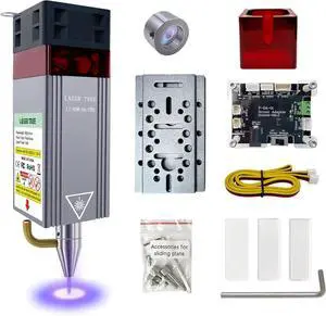Laser Engraver Module, 10W (10000mW) Optical Power Laser Engraver Module w/Air Assist, Built-in FAC, Double Ultra-Fine Compressed Spot Higher Accuracy Laser Head Class 4,24V