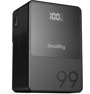 Battery VB99 Black, 99Wh / 6800mAh V Mount Battery with 100W Output, 2H Full Charge, with USB-C, D-TAP, USB-A, Dual DC Ports, OLED Screen, for Camera, Camcorder, Monitor, Video Light