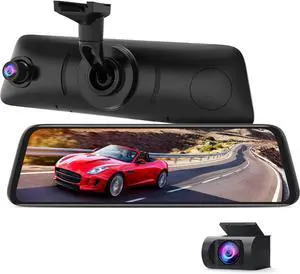 AUTO-VOX V5PRO 1080P 9.35'' OEM Rear View Mirror Camera, Full Laminated Ultrathin Touch Screen Mirror Dash Cam Front and Rear with No Glare, Super Night Vision Car Backup Camera Mirror