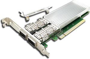 100G Ethernet Network Interface Card Dual QSFP28 Ports Converged Network Adapter Compatible  E810-CQDA2, PCIe 4.0 x16 NIC LAN Card Windows Server/Linux/VMware