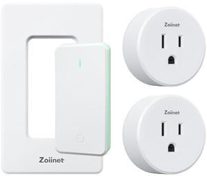 Smart Plug Switch, 2.4G WiFi Outlet, Compatible with Alexa, Google Home, Smart Life & IFTTT APP, Voice Control & Timer, Buckle Design & Removable, No Hub Needed, Programmable(2 Pack)