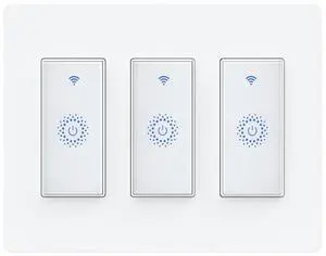 Smart Switch 3 Gang Alexa Light Switch Smart WiFi Light Switch Compatible with Alexa Google Home and IFTTT, Voice and Remote Control, No Hub Required